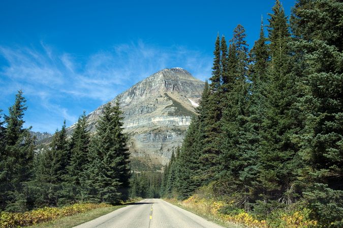 Mountain at the end of the road, Glacier National Park, Montana