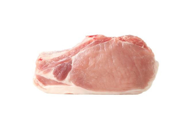 Raw meat for steak isolated on blank background