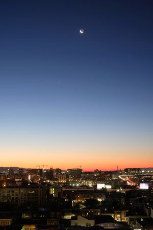 Illuminated buildings in metropolitan city