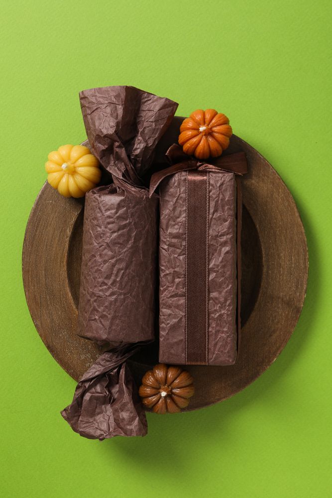 Fall season, autumn time, table setting for fall season