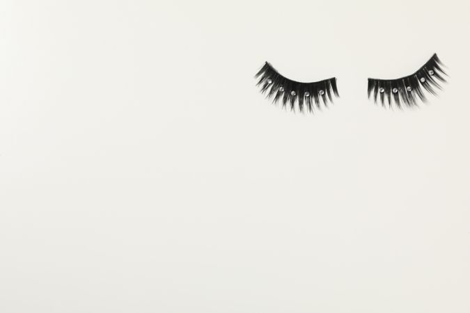 False eyelashes, concept of different makeup accessories