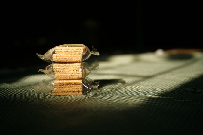 Stack of wafer cookies