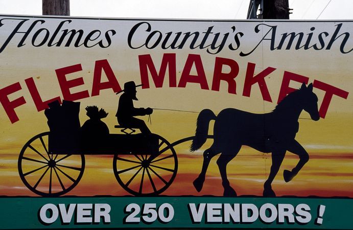 Amish vendor sign, Holmes County, Ohio