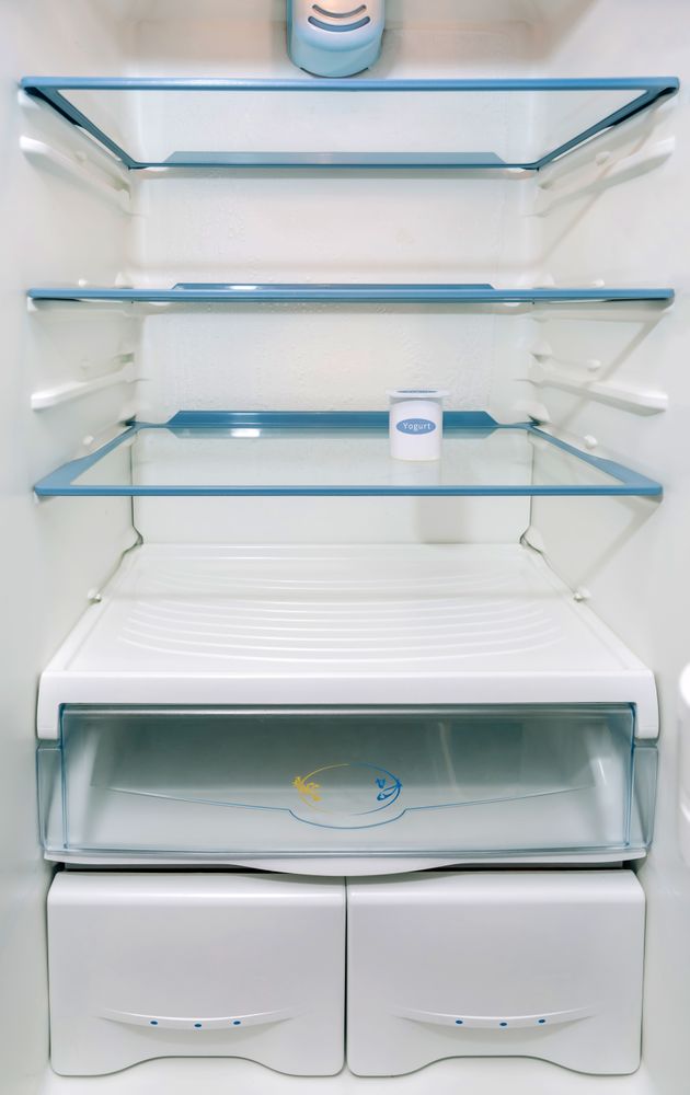 Fridge interior empty due a crisis