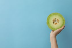 Juicy and tasty summer time fruit concept - melon