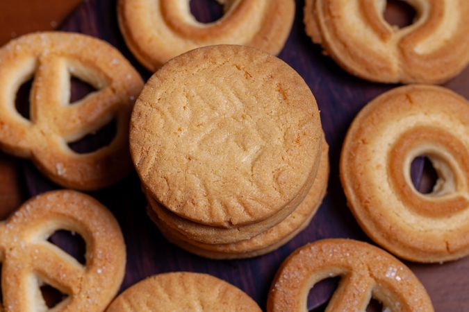 Delicious Cookies Flat Lay