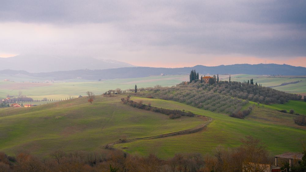 Amazing green valley with mountains