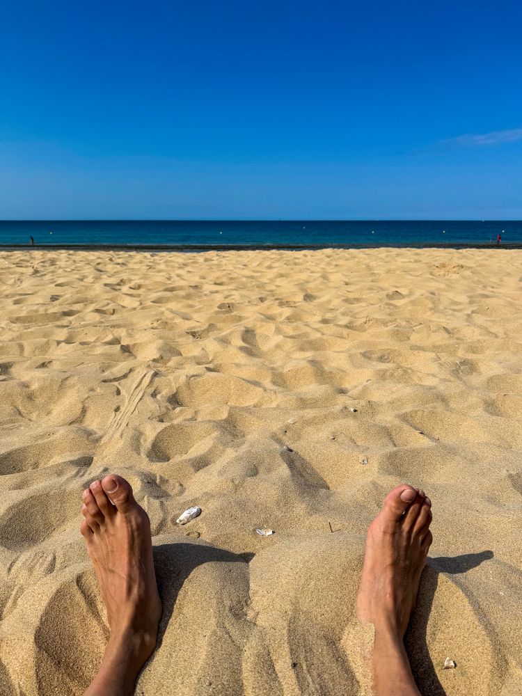 Feet in the sand, ile de Ré, France