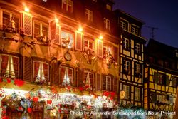 Idyllic Christmas street in Colmar, Alsace, France bGpkA0