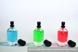 Three colorful perfume bottles 5pgOae