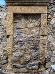 Patmian walled off door