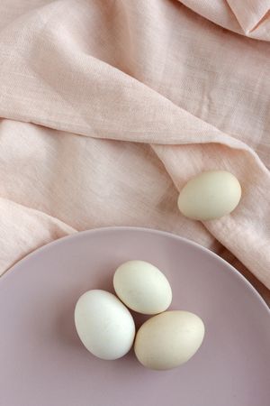 eggs on wooden table