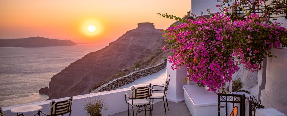 Amazing sky over the sea in Greece