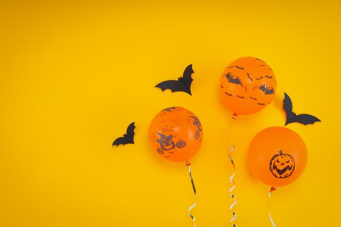 Concept of Halloween, Halloween balloon, space for text