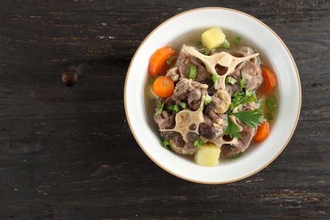 Top View  Oxtail Soup or Sop Buntut