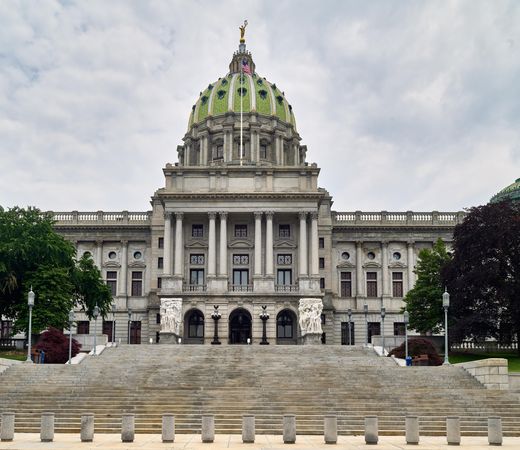 The Pennsylvania State Capitol in Harrisburg, Pennsylvania