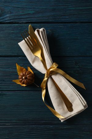 Fall season, autumn time, table setting for fall season