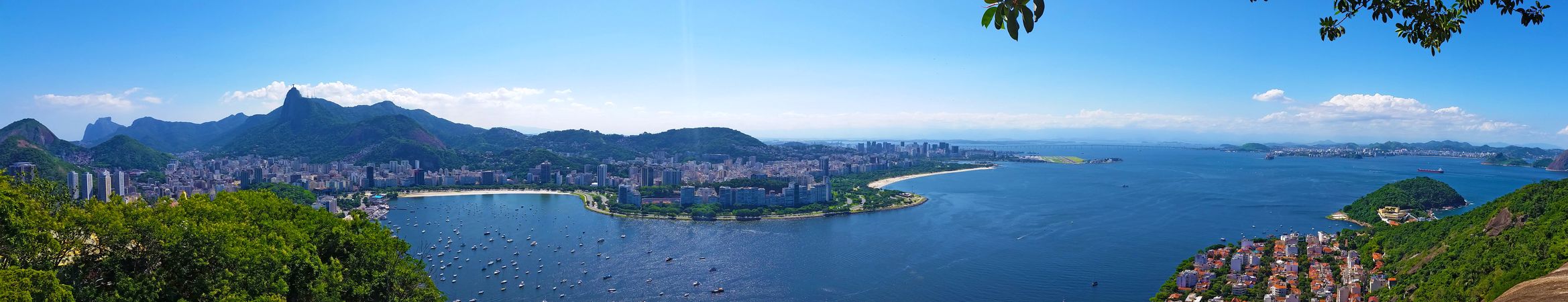 Aerial view of beautiful coastline in Brazil 