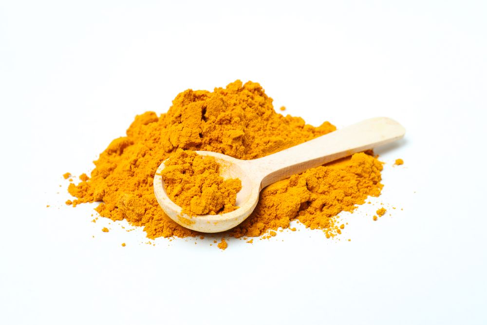 Fragrant seasoning - turmeric, isolated on plain background
