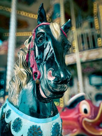 Stallion head: Carousel 1900