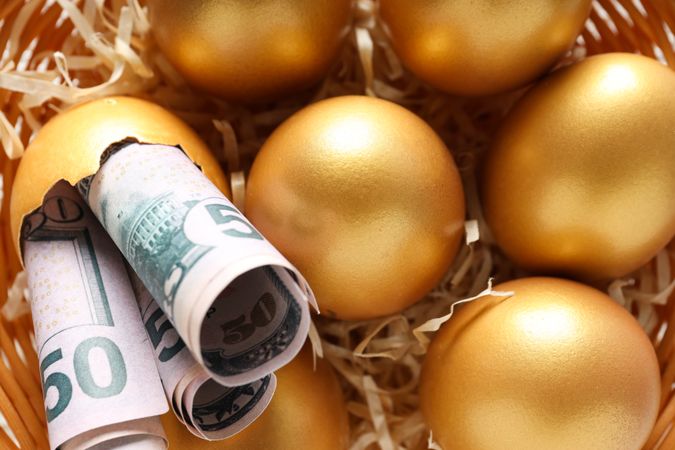 Golden eggs, pension savings, investments and retirement