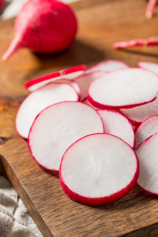 Organic Red Cut Radish Slices