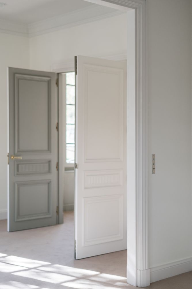Interior of hall with opened door