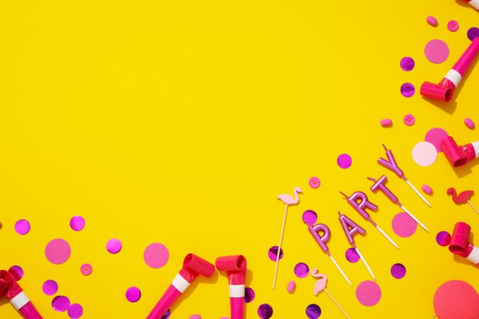 Concept of party and celebration, accessories for party