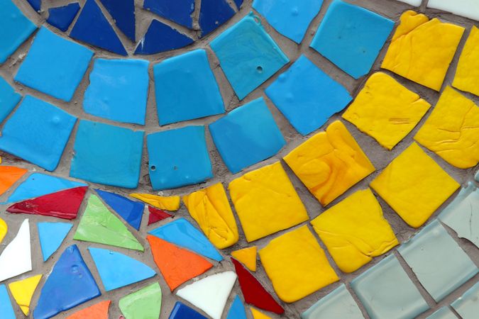 Mosaic pattern close up in retro style