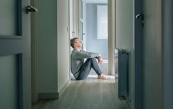 Man sitting on the floor