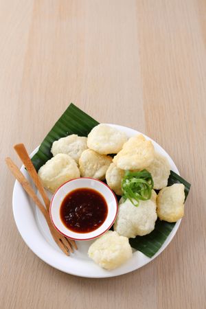 Rujak Cireng or Cireng Bumbu Rujak.