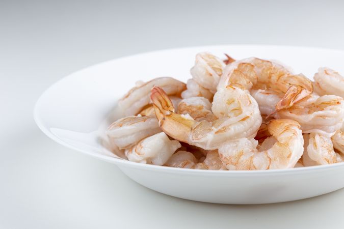 Fresh raw prawns