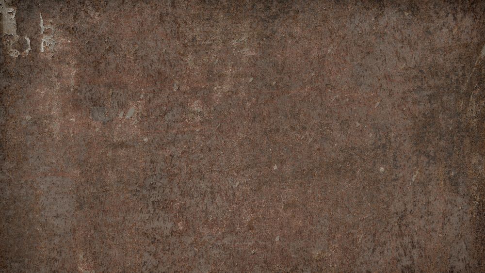 Dark rusty steel wall with peeling marks and rough aged texture