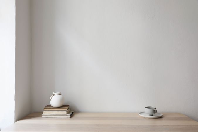 Beige wall mockup background.