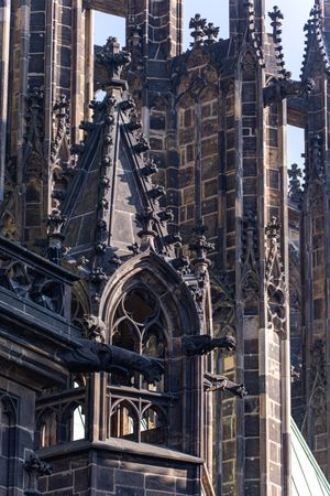 Famous buildings of St. Vitus cathedral and castle of Old Prague