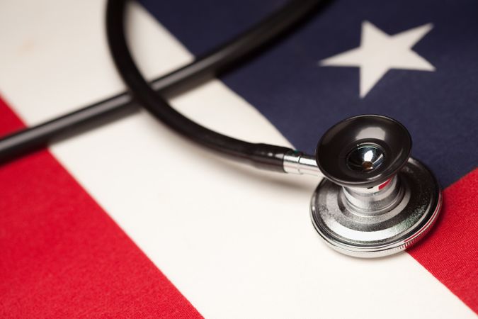 Stethoscope on American Flag