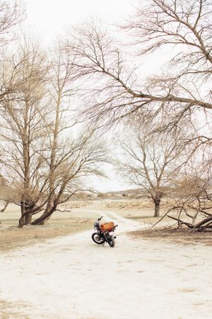 motorbike on countryside road