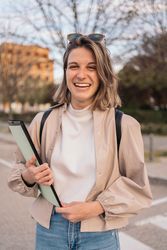 portrait of a smiling student.