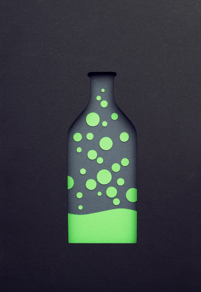 Glass jar paper cut out