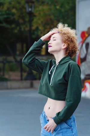 Street fashion with woman
