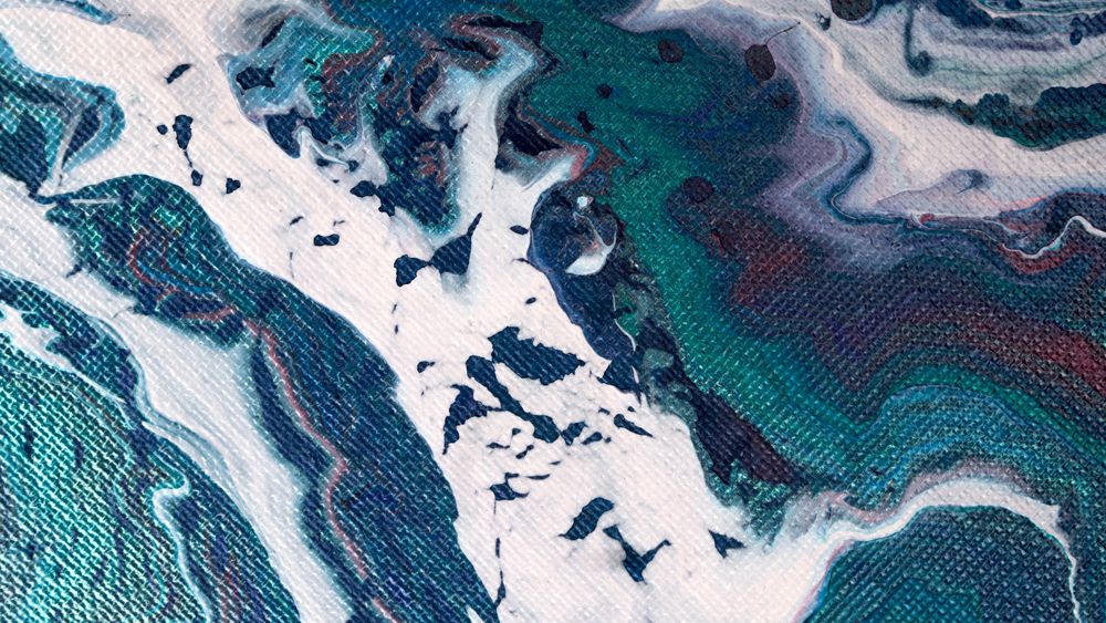 Blue Fluid Art, Abstract Acrylic Background