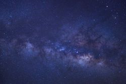 Clearly milky way galaxy with stars and space dust in the universe