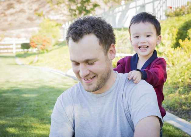 Father Having Fun with His Baby Son