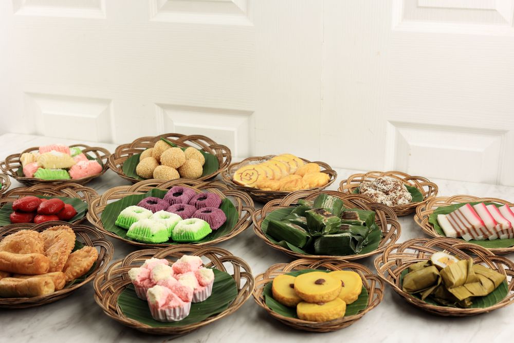 Jajan Pasar Festive Various Colorful Indonesia Traditional Food