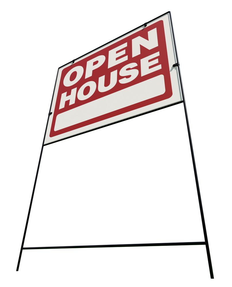 Left Facing Open House Real Estate Yard