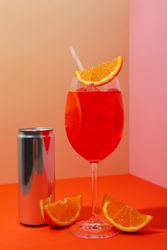 Glass of Italian Spritz, delicious summer cocktail