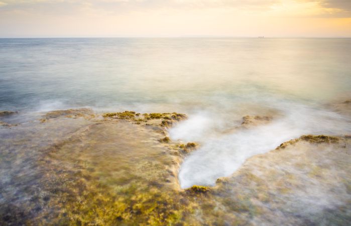 Sun rising over beautiful sea