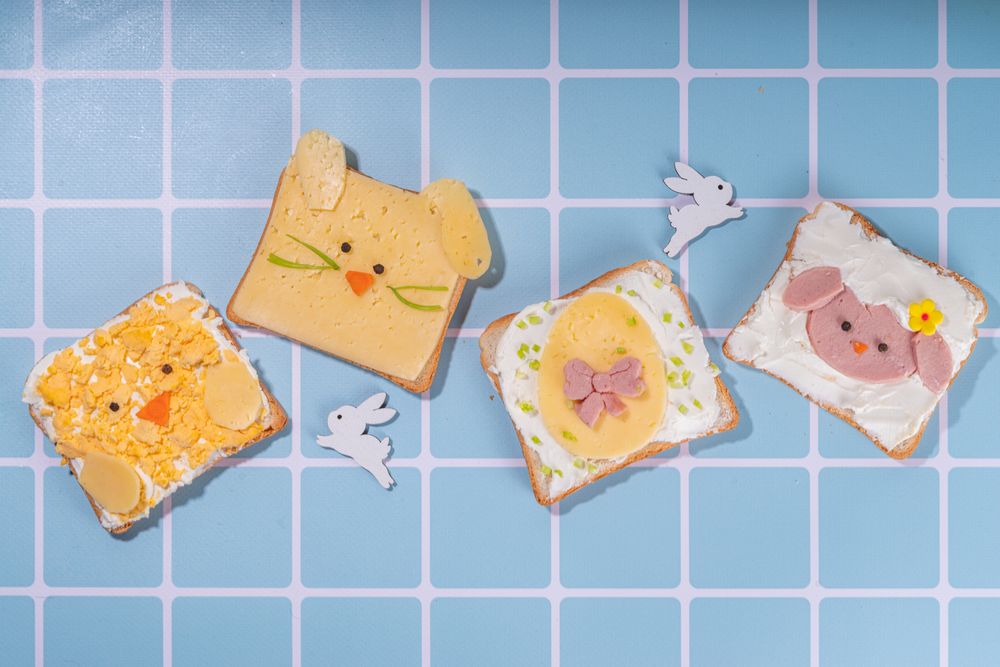 Cute and funny Easter  sandwiches