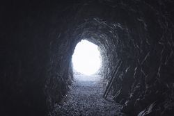 Sunlight at the tunnel end