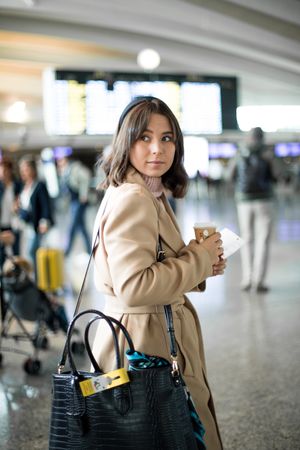 Woman standing in airport